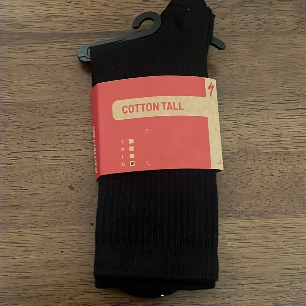 Specialized Cotton Tall Black Socks